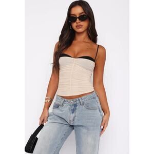 White Fox Remind Me Again Bustier in Cream Small